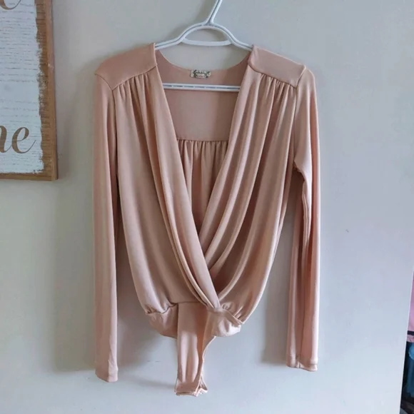 Free People Champagne Pink Bodysuit - Picture 3 of 5